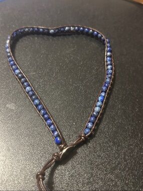 Blue Bead Wrap Bracelet - Unbranded